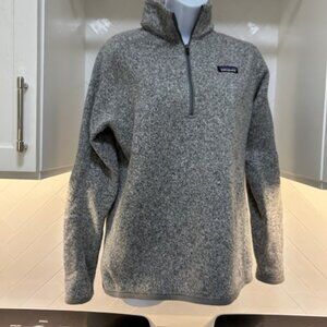 Patagonia Better Sweater 1/4-Zip Fleece Pullover – Women’s Large, Gray
